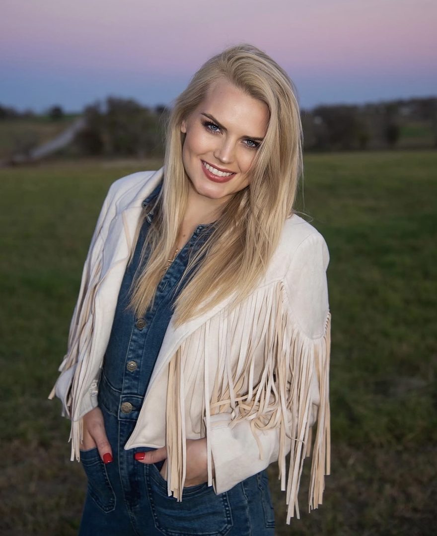 Morrigan — model and actual guest — with healthy, glowing skin